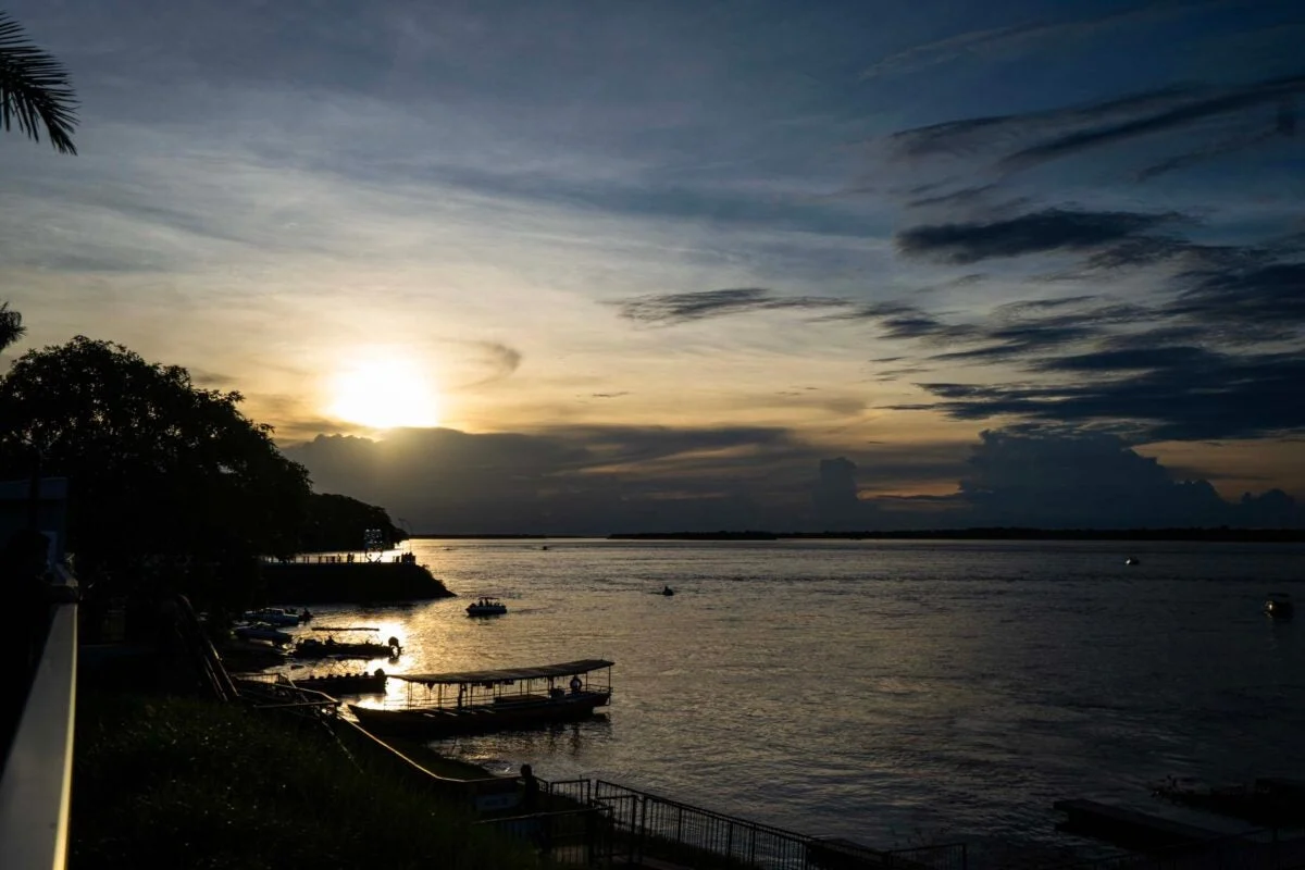 pôr do sol calor
