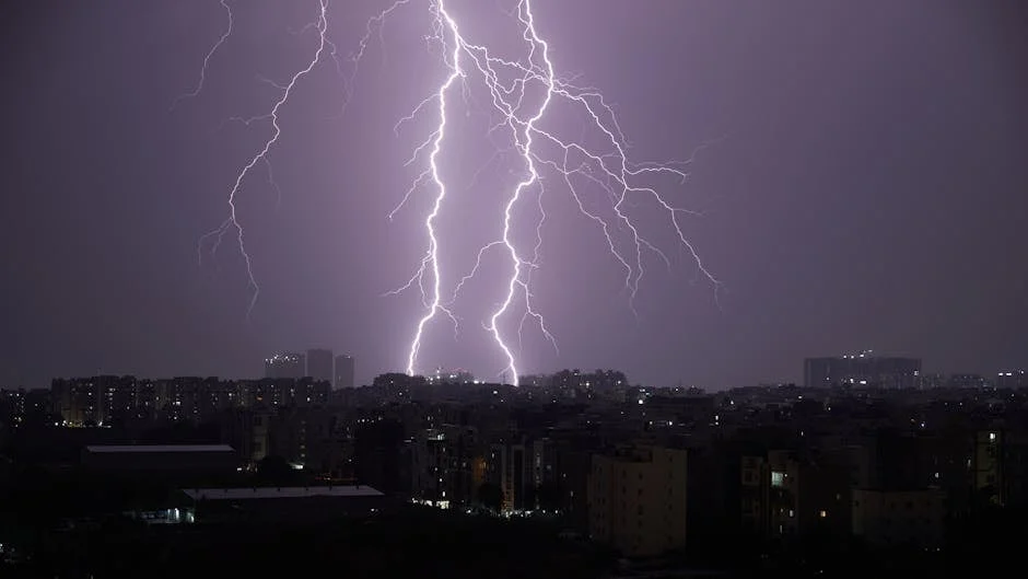 tempestade com raios